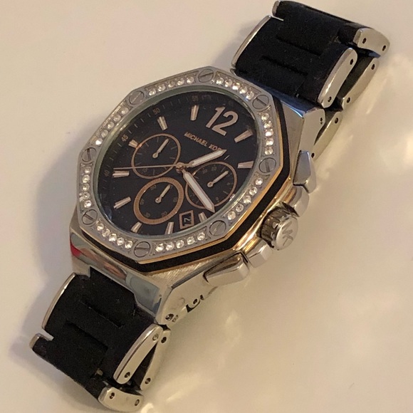 Michael Kors Watch Black & Swarovski Crystals - Picture 2 of 9